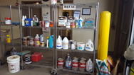 Household hazardous waste area at the Buckman Road Recycling and Transfer Station