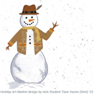 Holiday Art Market design by IAIA Student Tiara Yazzie (Diné) '22