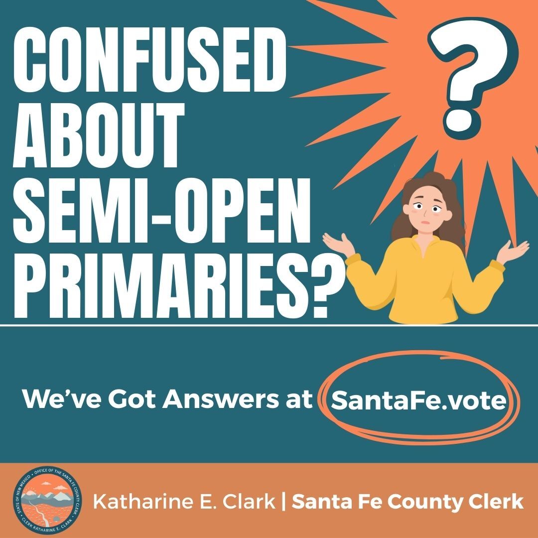 Graphic with text "Confused about semi-open primaries? We've got answers" 
