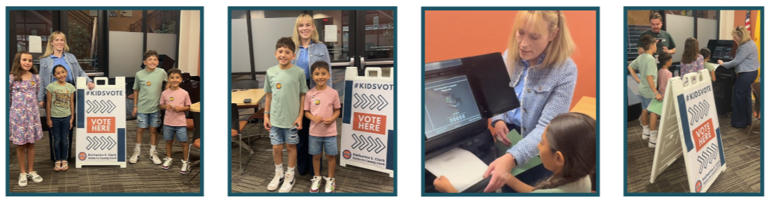 Photo collage of photos from kidsvote event