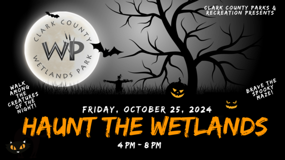 flyer for haunt the wetlands event at wetlands park