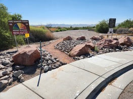 dirt path where completion of wetlands park loop trail is set for