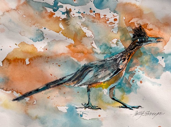Beep Beep,Zoom Roadrunner painting