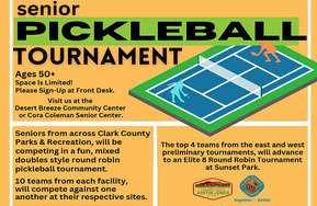 Senior Pickleball tournament at desert breeze