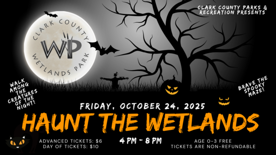 Haunt the Wetlands 2025 flyer at Clark County Wetlands Park