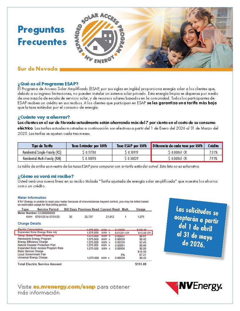 nv energy spanish