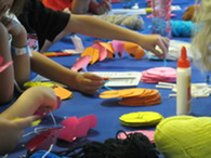 Pollinator party crafts table