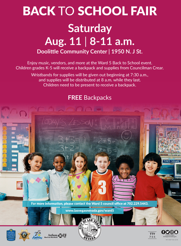 Ward 5 Back to School Aug. 11 graphic