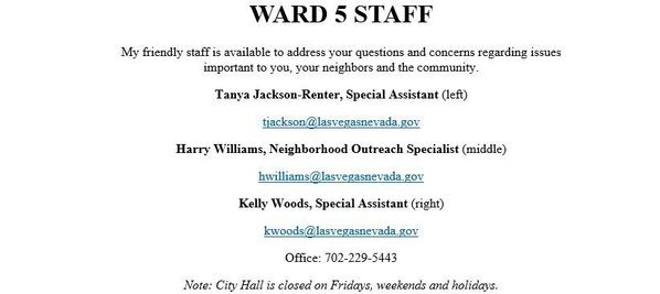 Ward 5 Staff