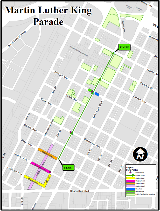 Las Vegas Map 2020 Jan. 17 Road Closures For Dr. Martin Luther King Jr. Parade
