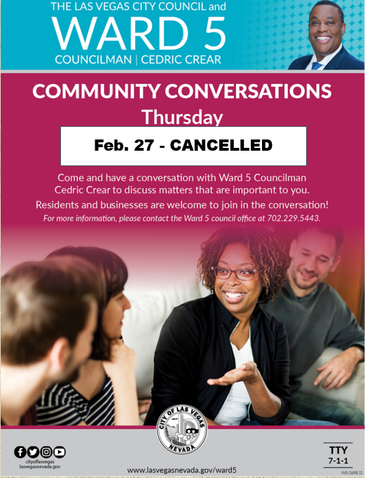 Community Conversations Cancelled