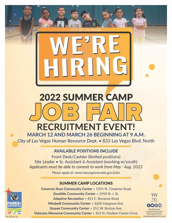2022 Summer Camp Job Fair