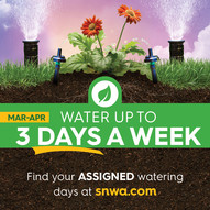Water landscaping up to 3 days each week through April 30.