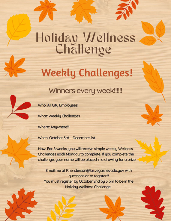 Holiday Wellness Challenge Flier