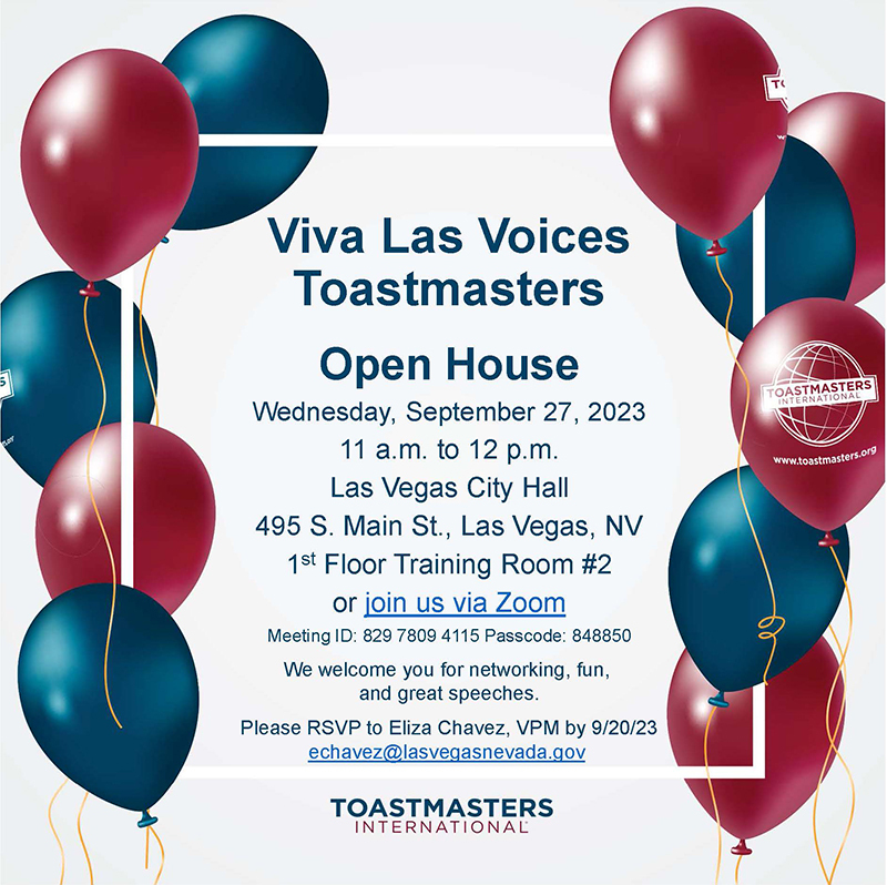 2023 Toastmasters Sept open house flier