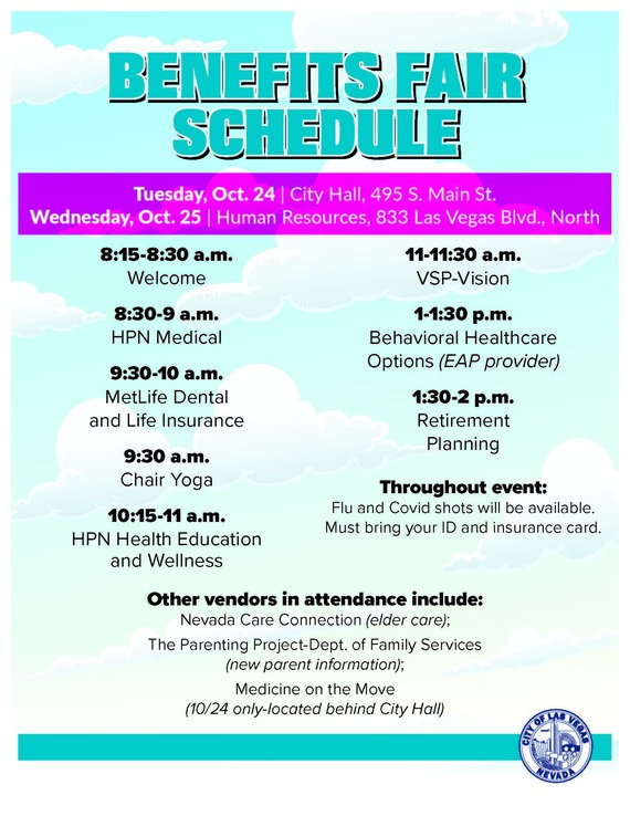 2023 Benefits Fair Schedule