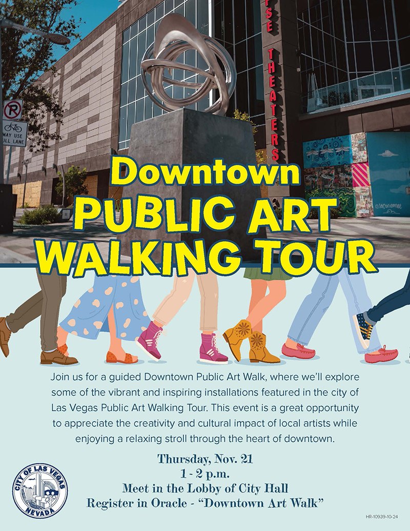 Nov. 21, 2024 Downtown Public Art Walking Tour flier
