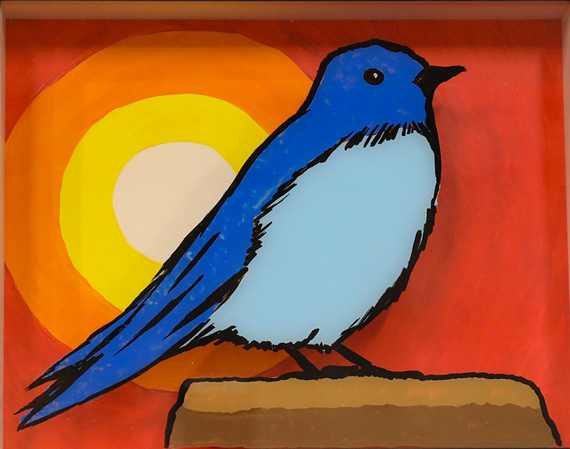 Mountain Bluebird by artist Daniel Kekipi