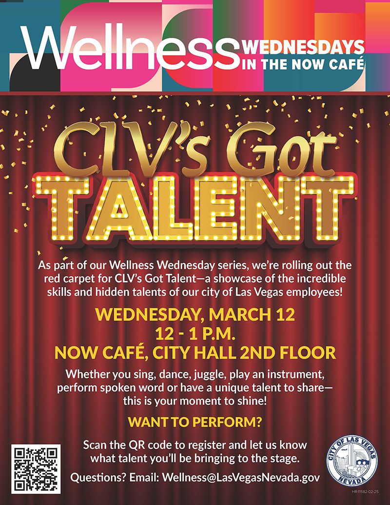Wellness Wednesday CLV's Got Talent March 12 flier