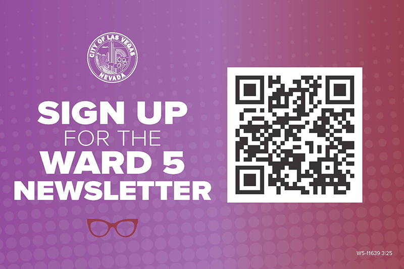 Sign up Ward 5 Newsletter QR code graphic