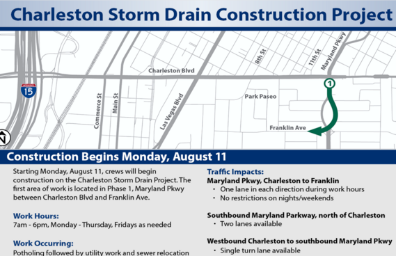 Charleston Storm Drain Construction Project Map