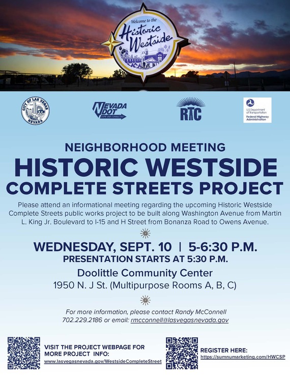 Historic Westside Complete Streets Project Flyer