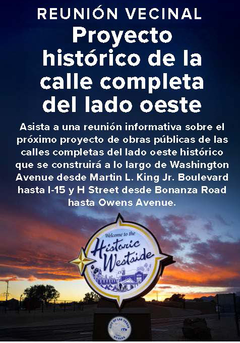 Historic Westside Complete Streets Project Sept. 10, 2025 meeting - in Spanish