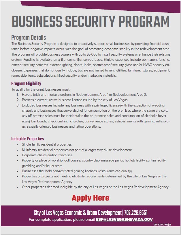 Business Security Program Grant 