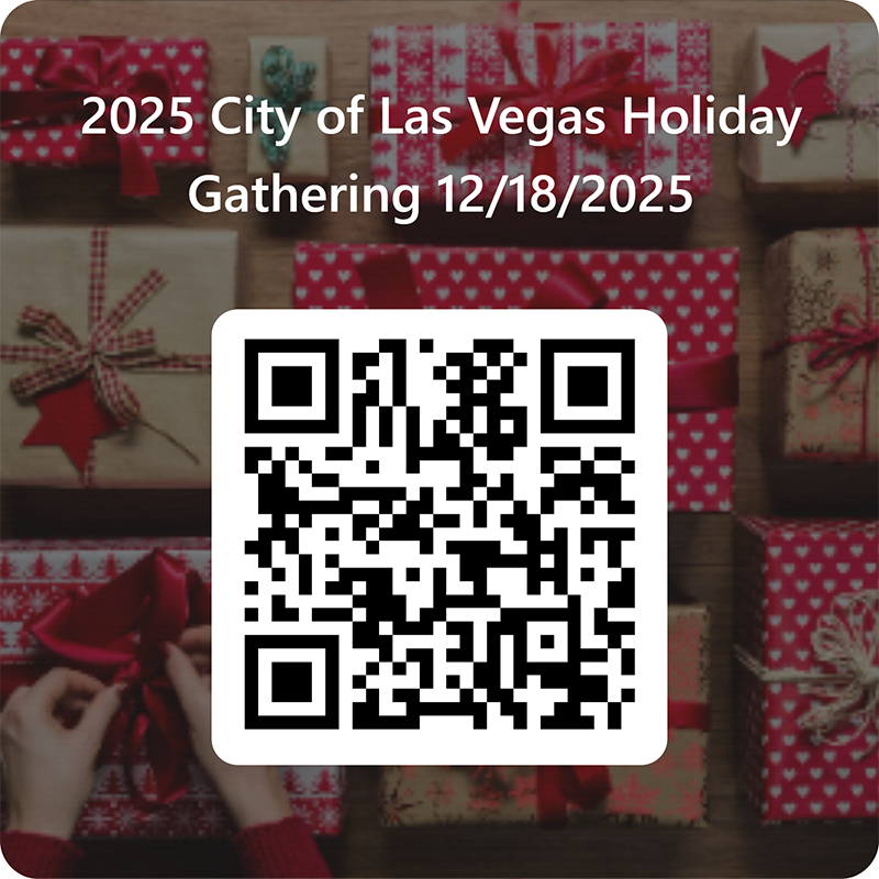 QR code to register for holiday party