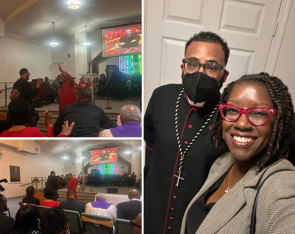 Pastoral Installation for Elder Trintion Holmes collage