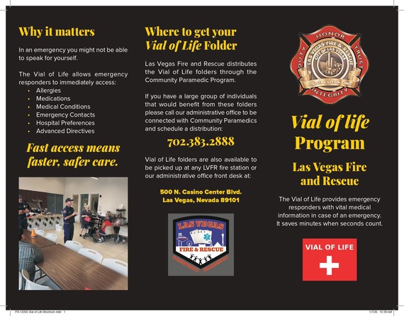 Vial of Life Pamphlet