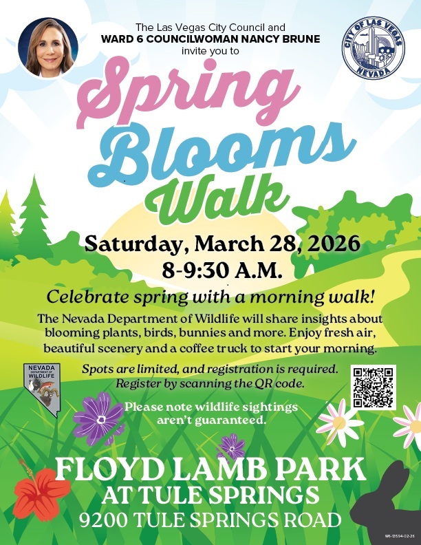 Spring Blooms Walk March 28, 2026 flier