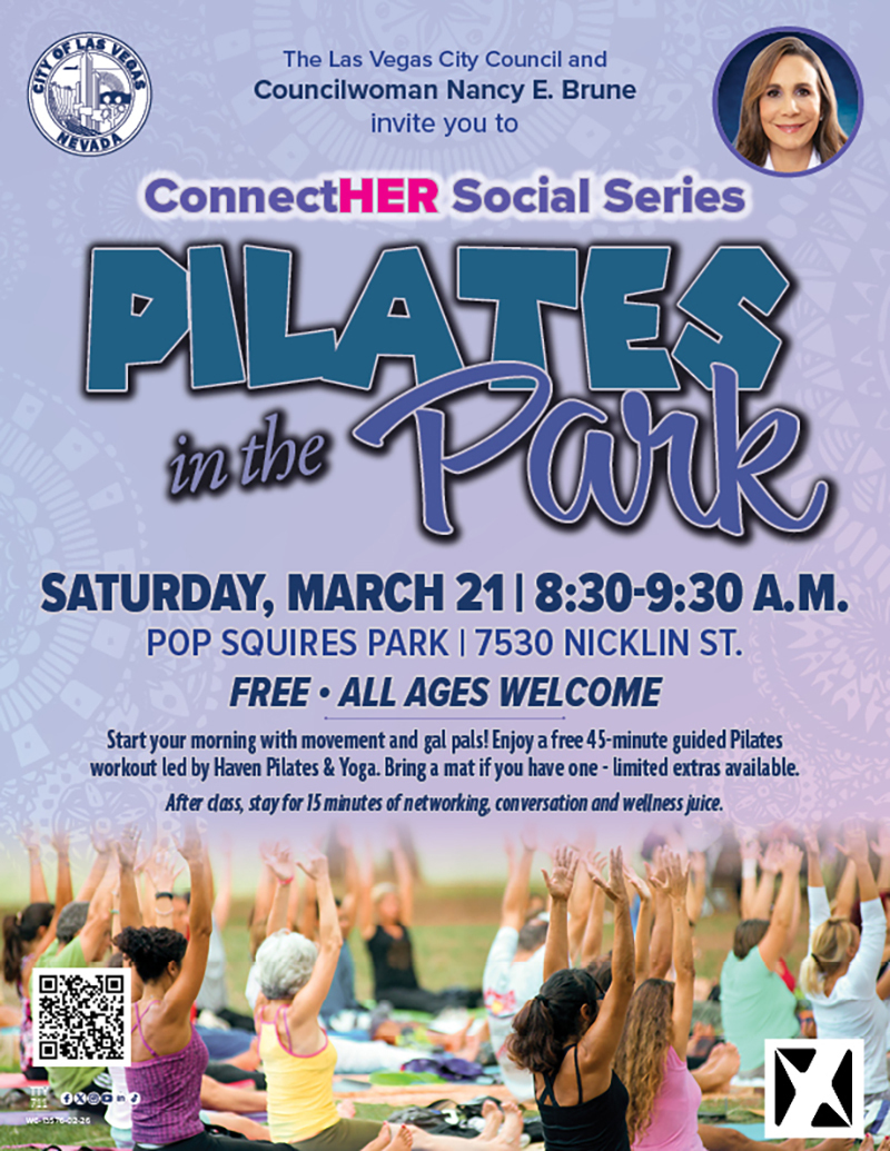 Pilates in the Park March 21, 2026 flier