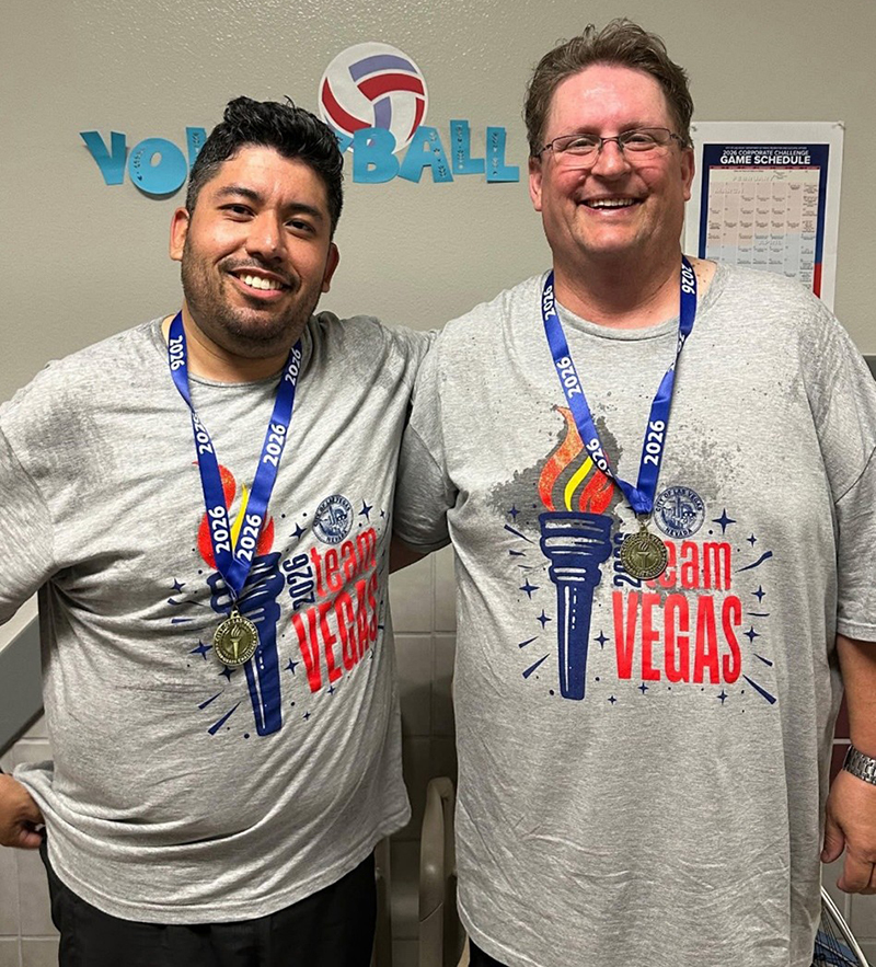 2026 Corporate Challenge first-place winners in Men's Doubles Raquetball