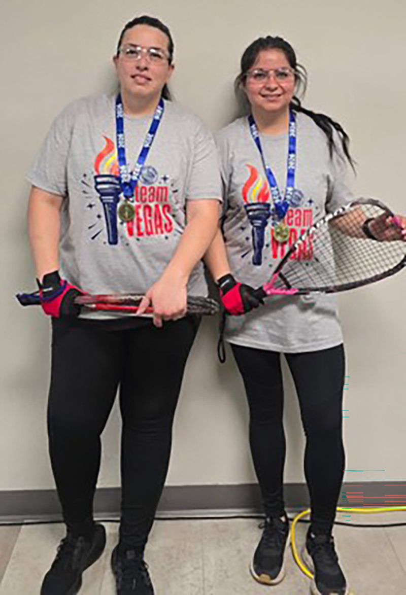 2026 Women's Doubles Raquetball Winners Gabriela Saucedo and Brenda Campos