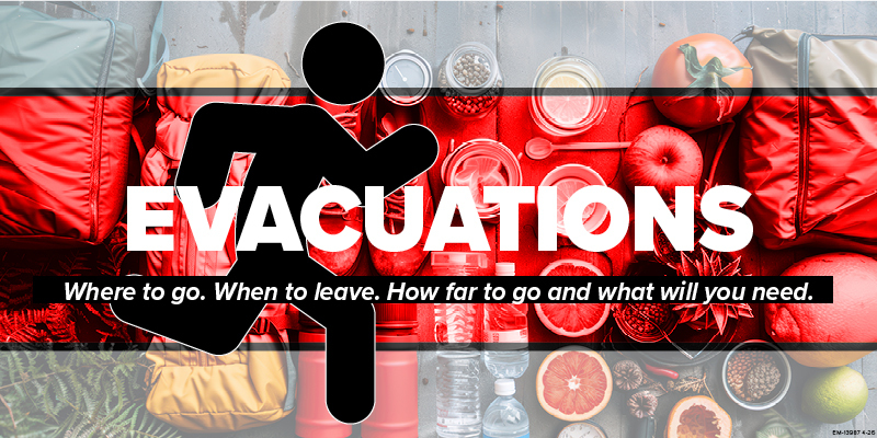 Evacuation emergency training graphic