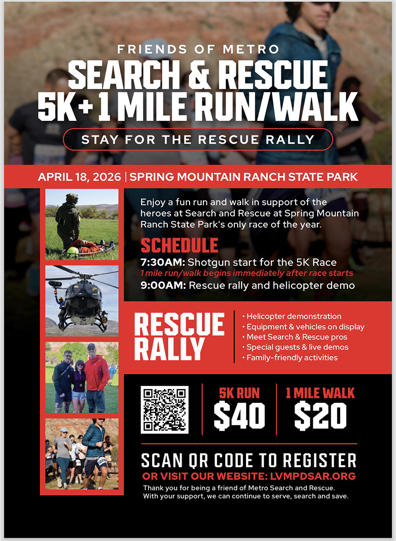 Search & Rescue Run/Walk April 18, 2026 flier