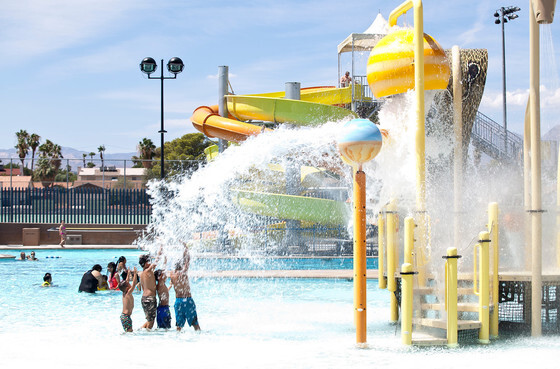 kids playing in pool