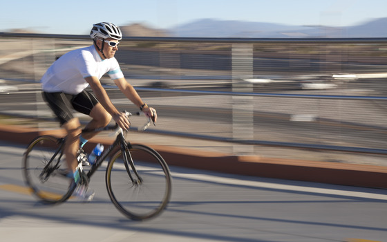 man riding a bicycle