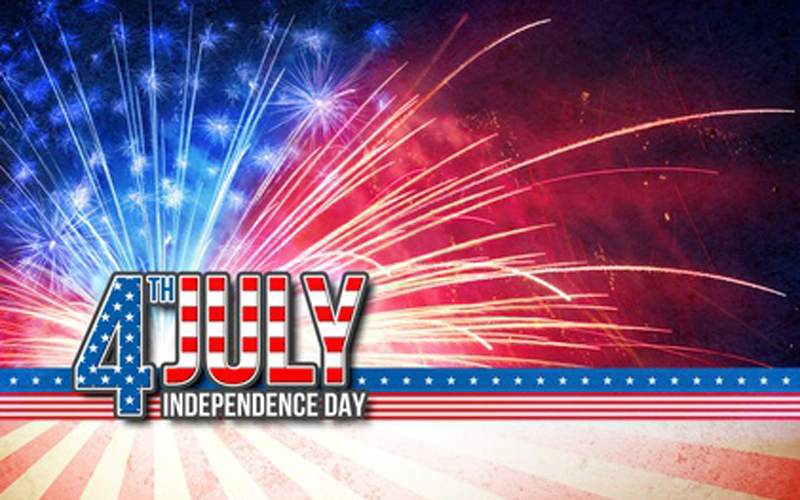 July 4th american flag graphic