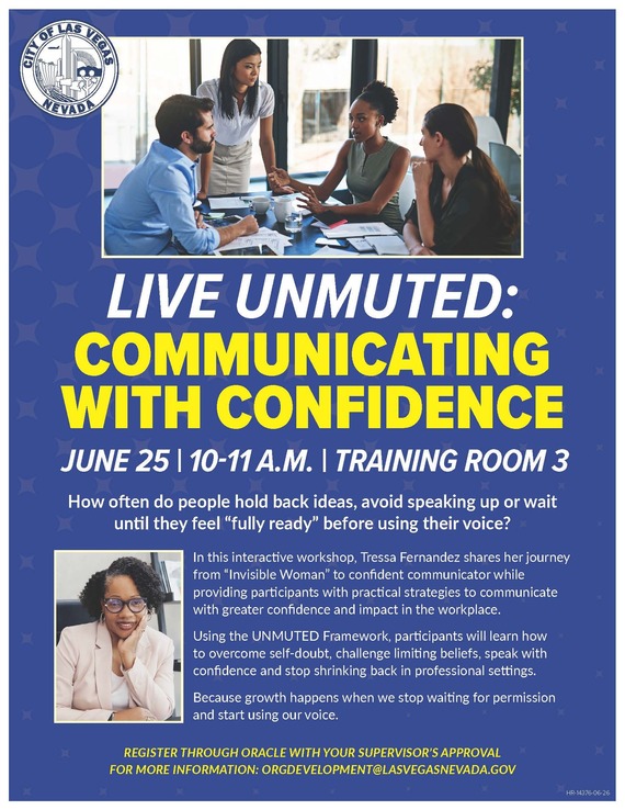 Live Unmuted Communications Training June 25-2026 flier