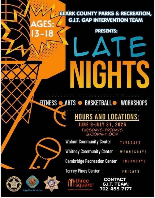 Clark County Parks and Rec Late Nights events