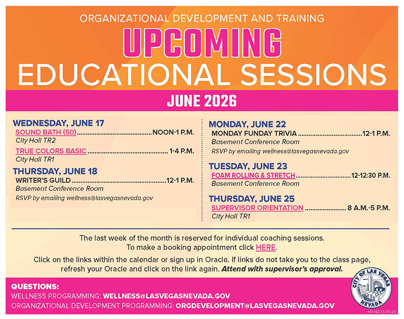 June 17, 2026 Org Health Training Calendar