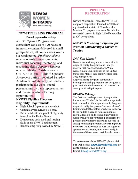 Women in Trades Flyer 2