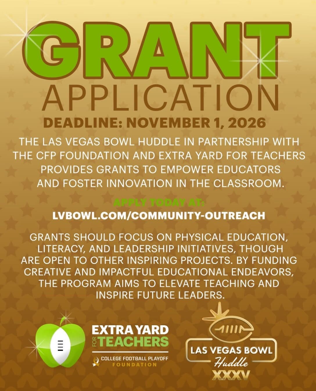Extra Yard for Teachers