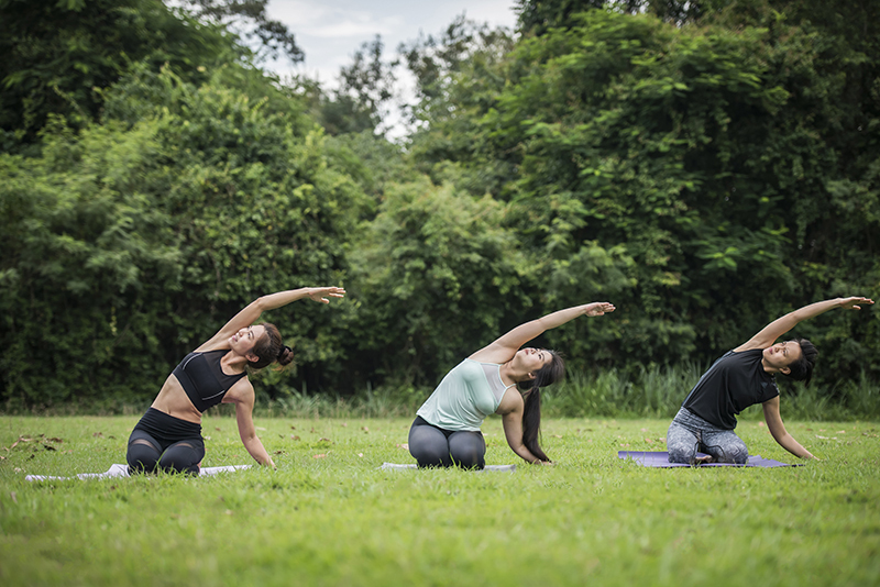 Yoga women in park-800px