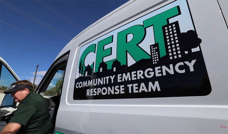 CERT video screenshot of CERT Truck