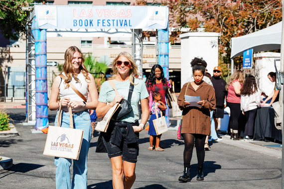people walking around at the LVBF