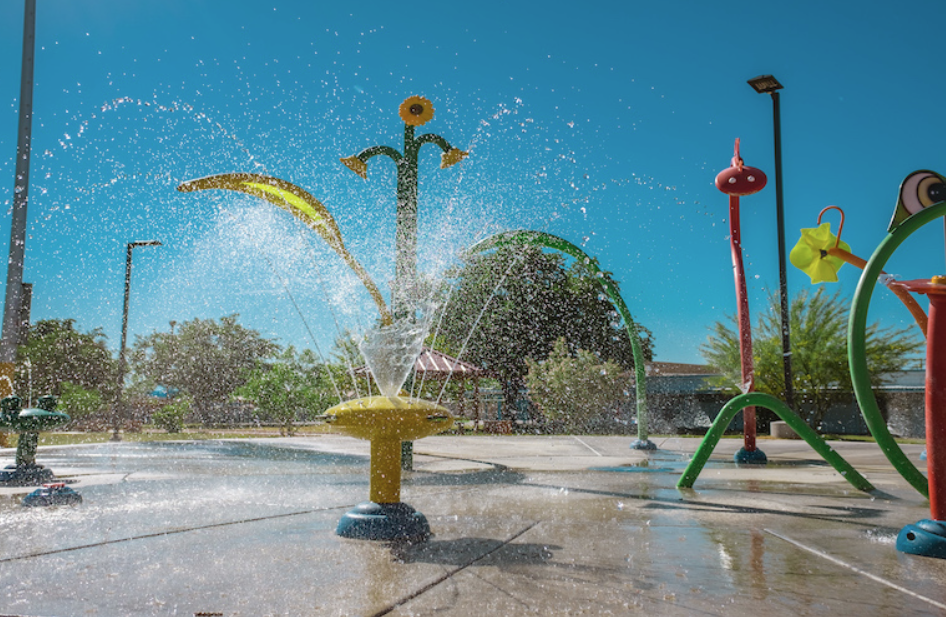 photo of splash pads in park