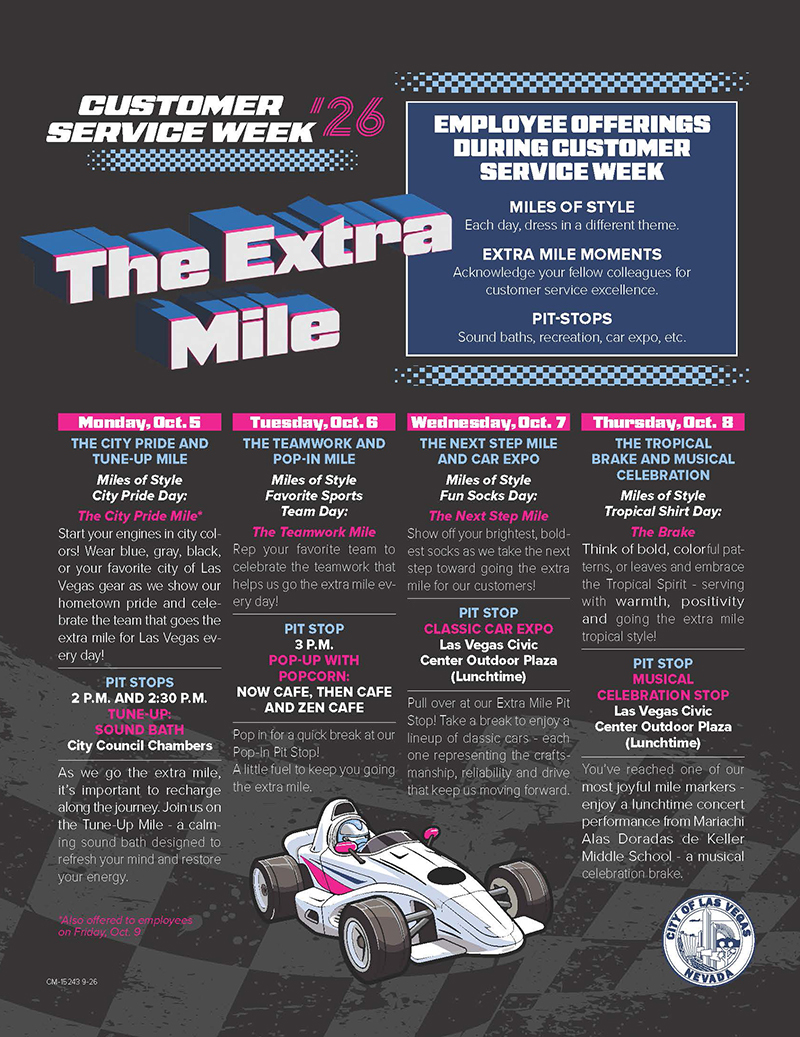 2026 Customer Service Week activities flier
